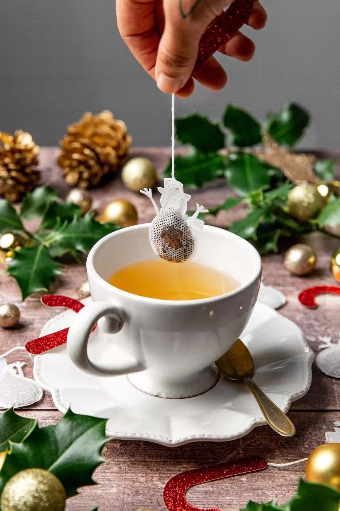 Cadeaux Autour Du Thé Pour Noël^TEA HERITAGE Sachets de thé personnalisés Noël - Bonhomme de neige x5