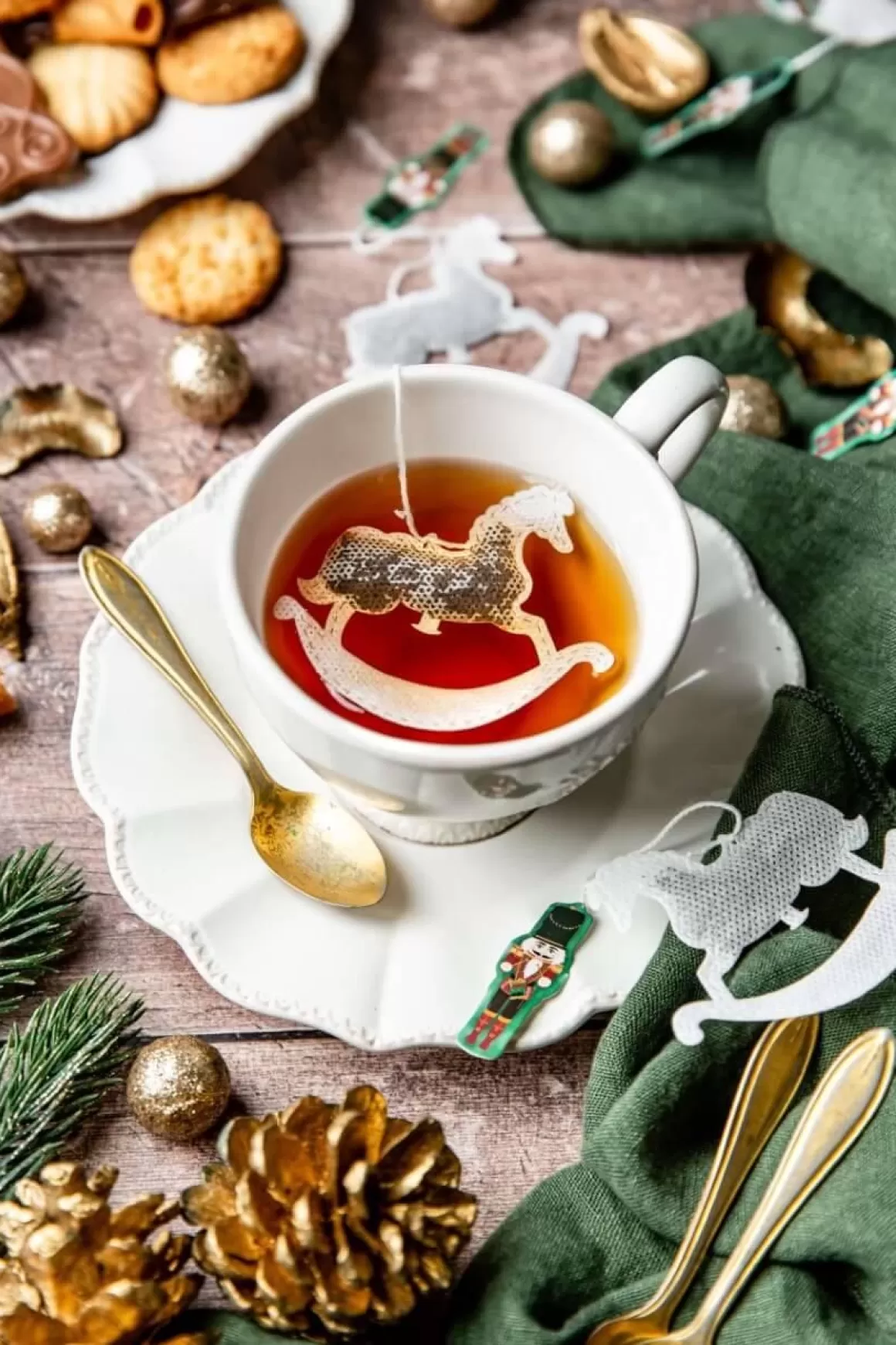 Cadeaux Autour Du Thé Pour Noël^TEA HERITAGE Sachets de thé personnalisés Noël - Cheval à bascule x5